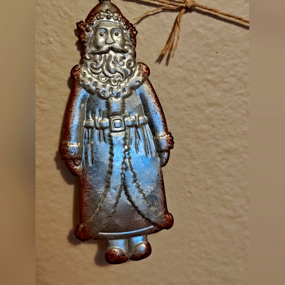 Stamped tin Christmas garland